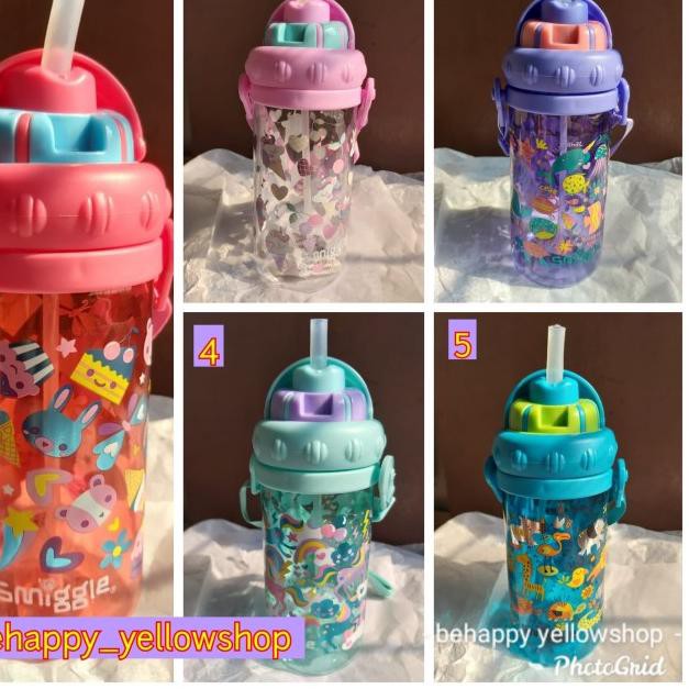 ❁ BOTOL MINUM SEDOT SMIGGLE ( BUKAN ORIGINAL ) - Ungu Sea Animal ☚