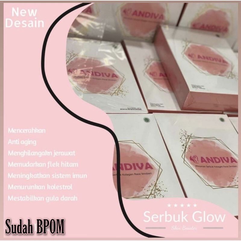 [BPOM] Serbuk Glow ANDIVA [rasa anggur latte dan setrowbery]