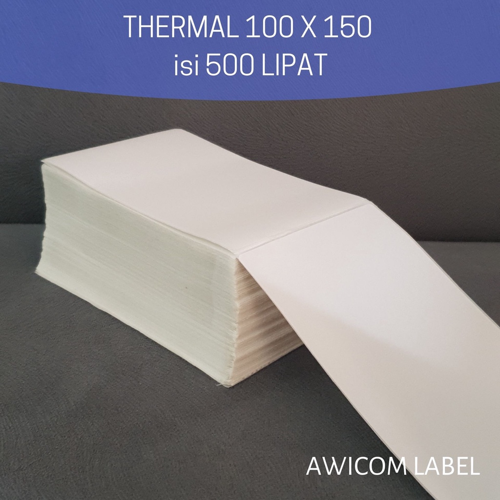 

InJO [Kemasan LIPAT] Label Thermal 100x150 ukuran A6 isi 500