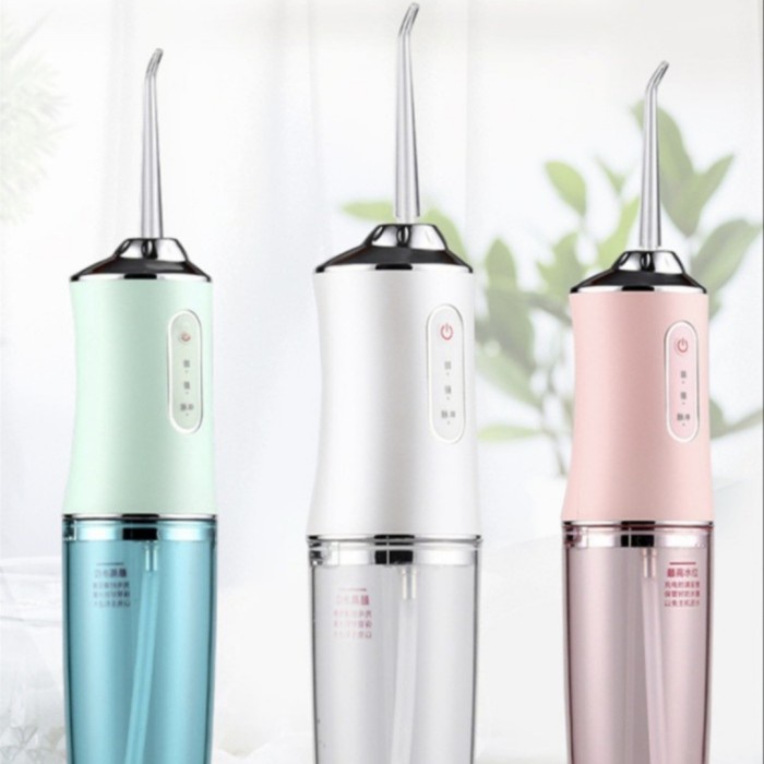 360° Water Dental Floss USB Flushing Gigi Portable Oral Irrigator Pembersih Gigi Lidah Semprotan Kotoran