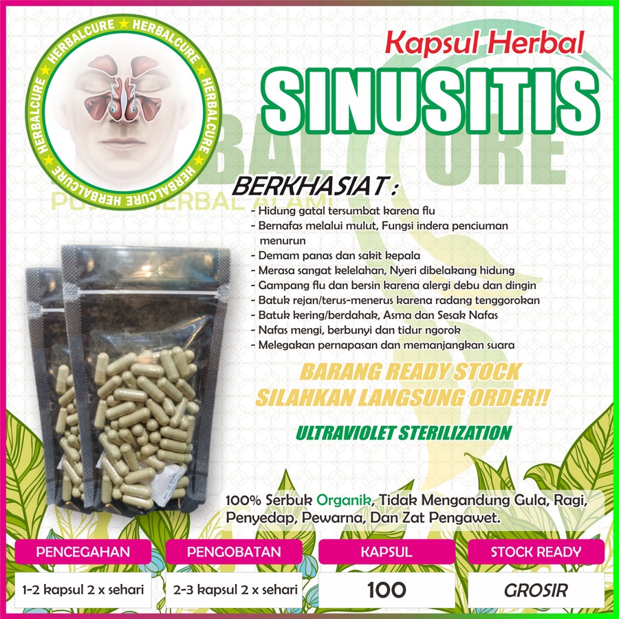 Jual Kapsul Curah Sinusitis Mengobati Sinusitis Menahun 100 Kapsul Shopee Indonesia