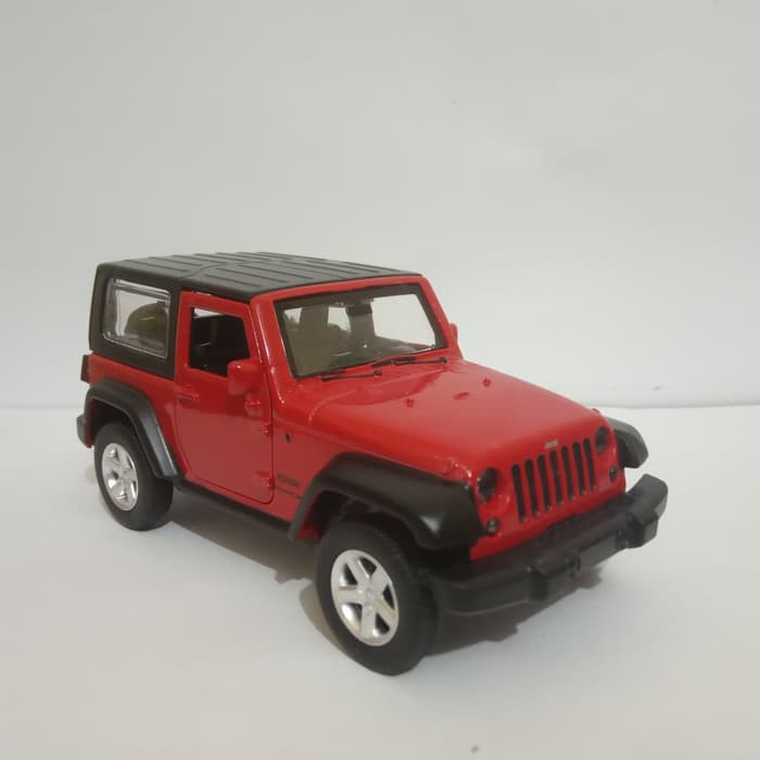 Diecast Jeep wrangler hardtop merah miniatur mobil apolo harga murah