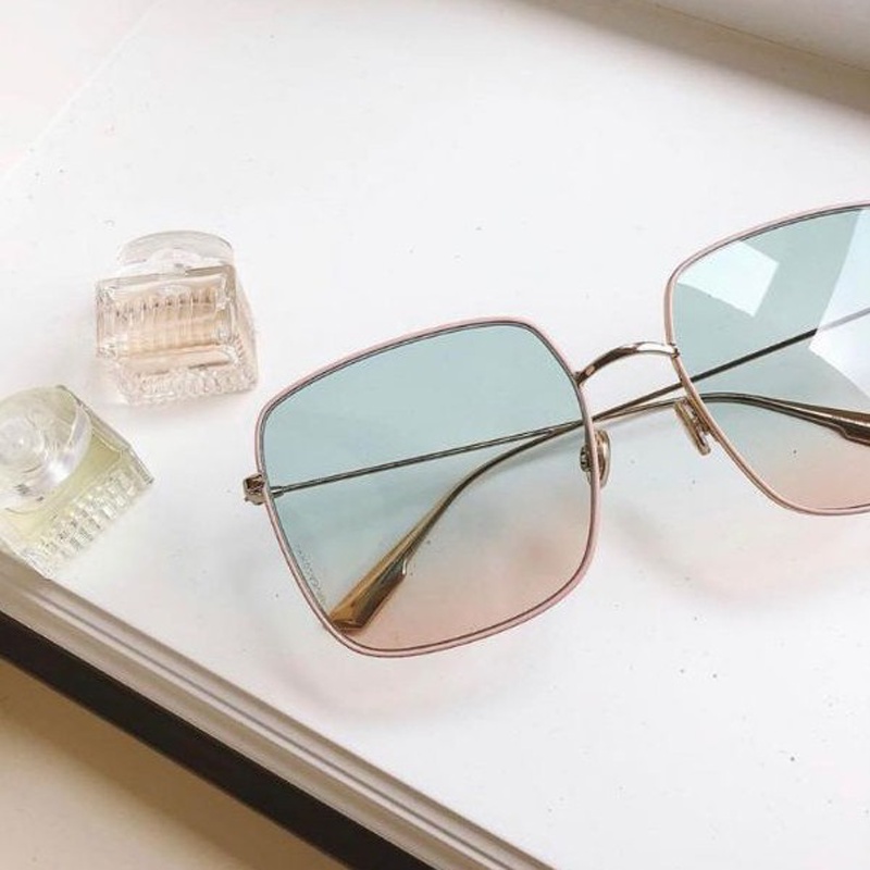COD (Kualitas Tinggi) Kacamata Bingkai Logam Oversized Wanita Mengemudi Kacamata Sun Kaca mata Hitam Fashion Korea Sunglasses Unisex
