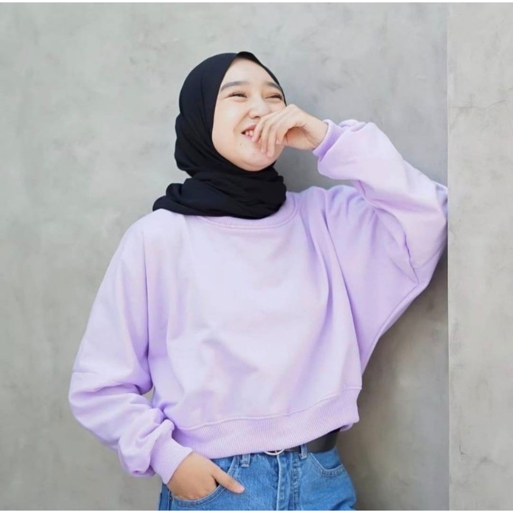 VF - OVERSIZE CROOPE SWEATER / SWEATER WANITA CROP POLOS / OVERSIZE LENGKA