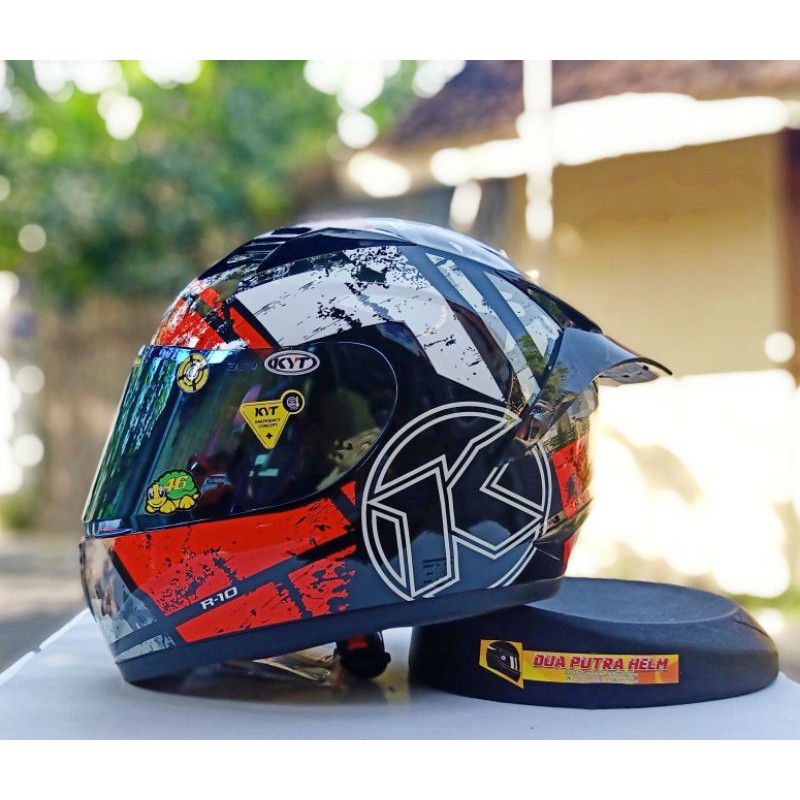 HELM FULLFACE KYT R10 SERI 3 RED PAKET GANTENG