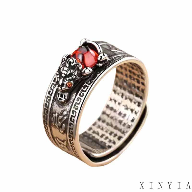 Cincin Emas Desain Hati Gaya Vintage Untuk Pria