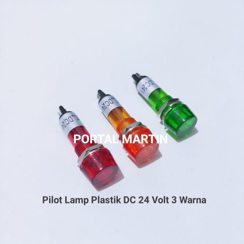 Jual Pilot Lamp DC 24 Volt Body Plastik Lampu Indikator Panel Listrik ...