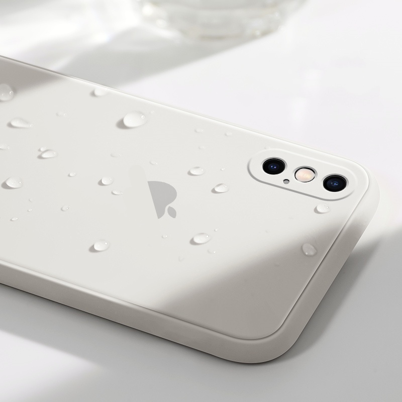 Soft Case Silikon Bentuk Kotak Warna-Warni Untuk iPhone X XR Xs Max 7Plus 8Plus 11