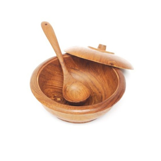 SORAYA  - Mangkok Kayu/ Mangkok Tutup Kayu/ Mangkok Saji/ Serving Bowl/ Wooden Bowl