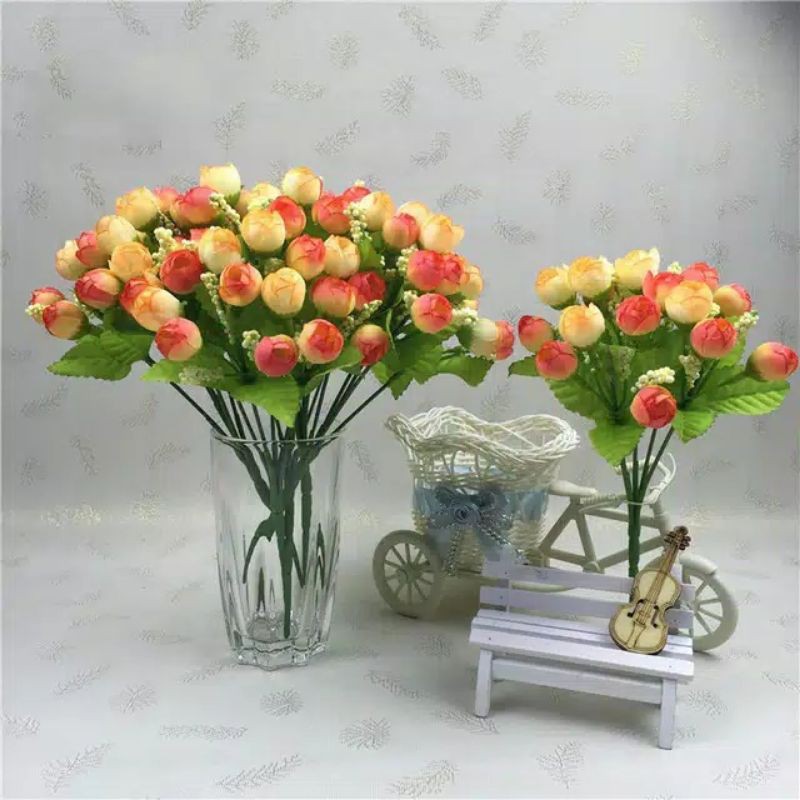 ROSE / BUNGA MAWAR - ISI 15 BUNGA PLASTIK-8