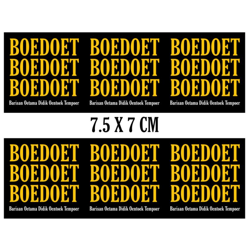 

Stiker Boedoet Didik Oentoek Tempoer