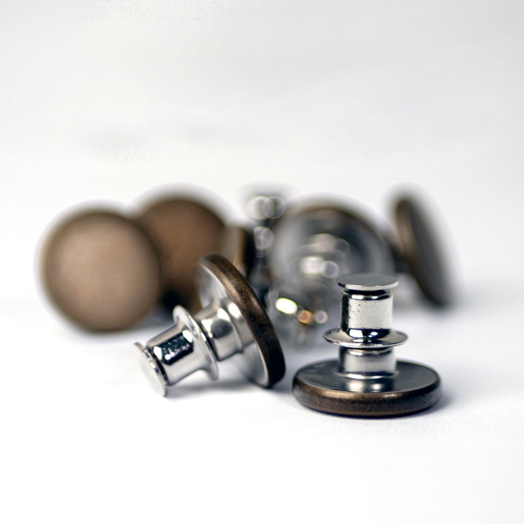 Esrocte Kancing Celana Jeans Magic Fit Adjustable Button - Diameter 15mm Emas Antik-4