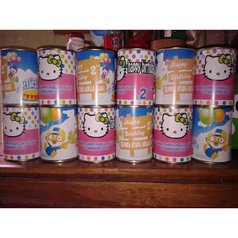 celengan kaleng custom buka tutup besar