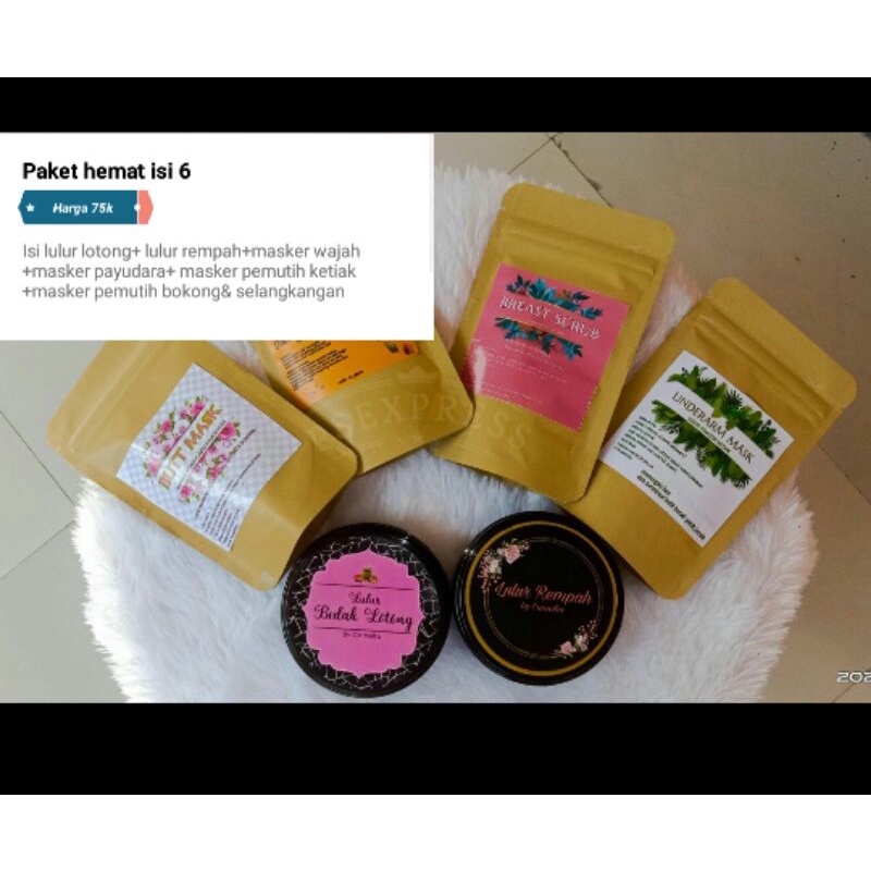 LULUR PEMUTIH BADAN LULUR REMPAH DAN MASKER WAJAH MURAH