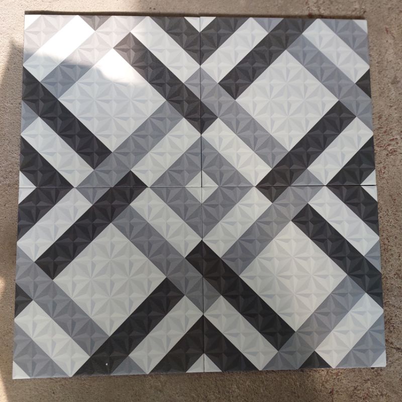 KERAMIK 40X40 ABU / HEXAGON ABU KASAR MATT