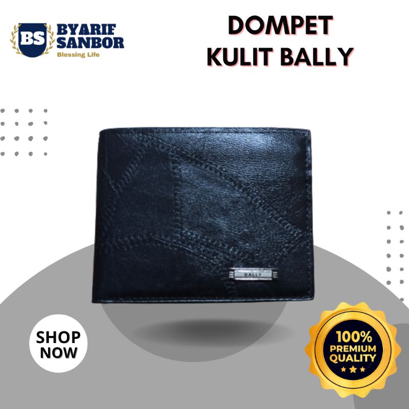 Dompet Lipat Pria Kulit Asli BALLY Original Premium Quality Terbaru Distro Kekinian