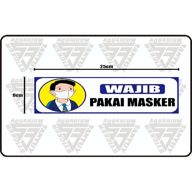Stiker wajib pakai masker/sticker wajib pakai masker covid19