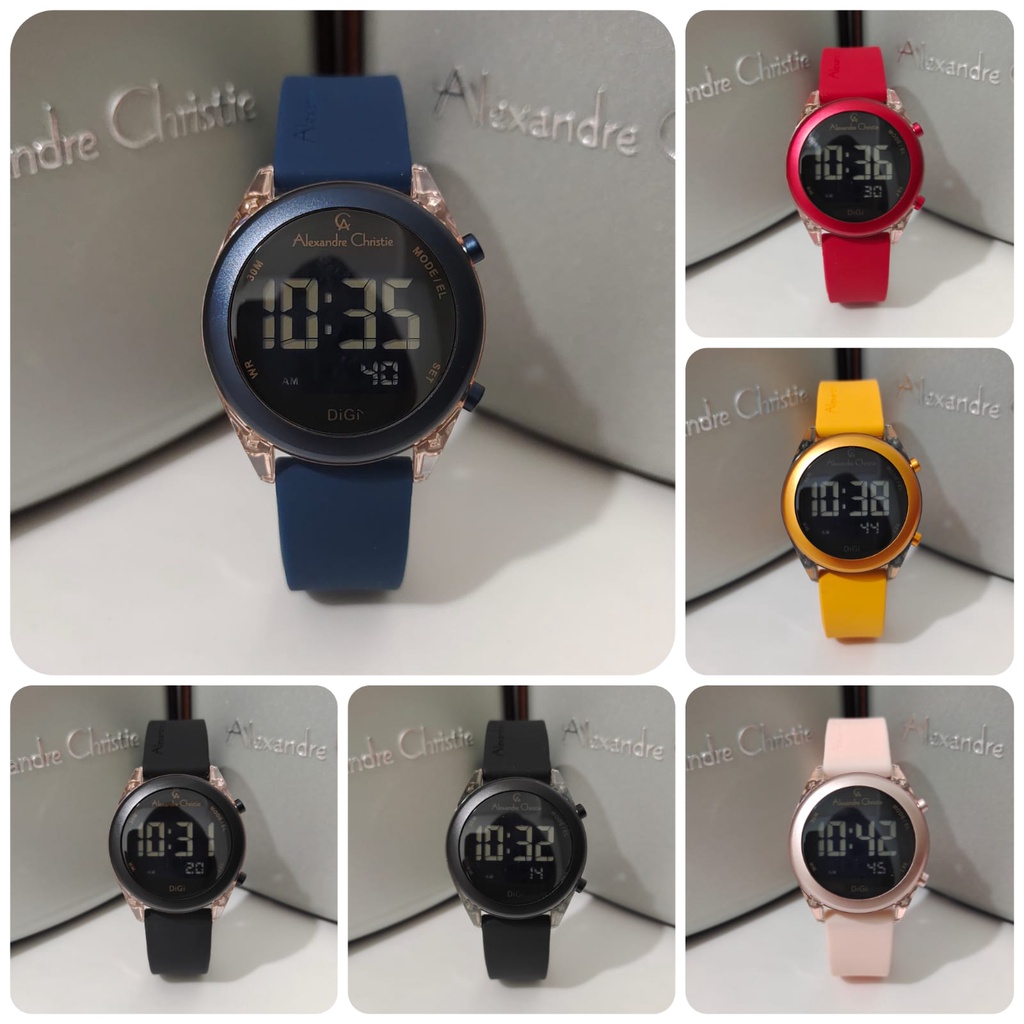 Jam Wanita Digital Alexandre Christie AC9358 AC 9358 ORIGINAL Alexander Christie Garansi Resmi