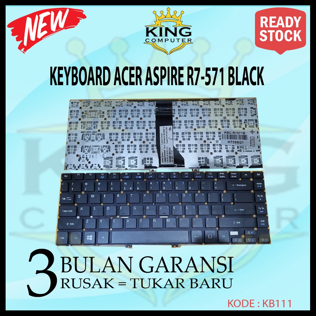 Keyboard Laptop Acer Aspire R7-571 R7-571G R7-572 R7-572G Black