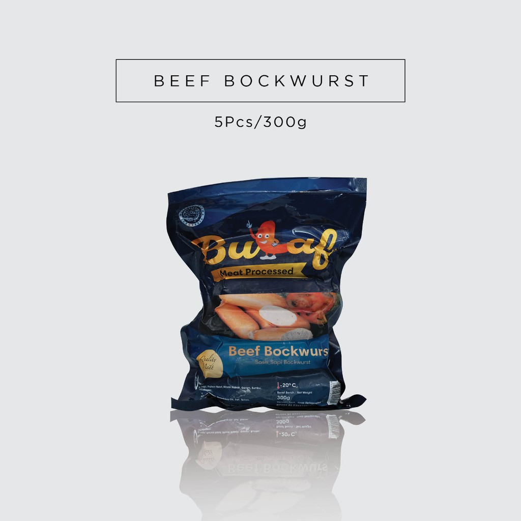 

SOSIS BULAF BEEF BOCKWURST ISI 5/ BERAT 300gr