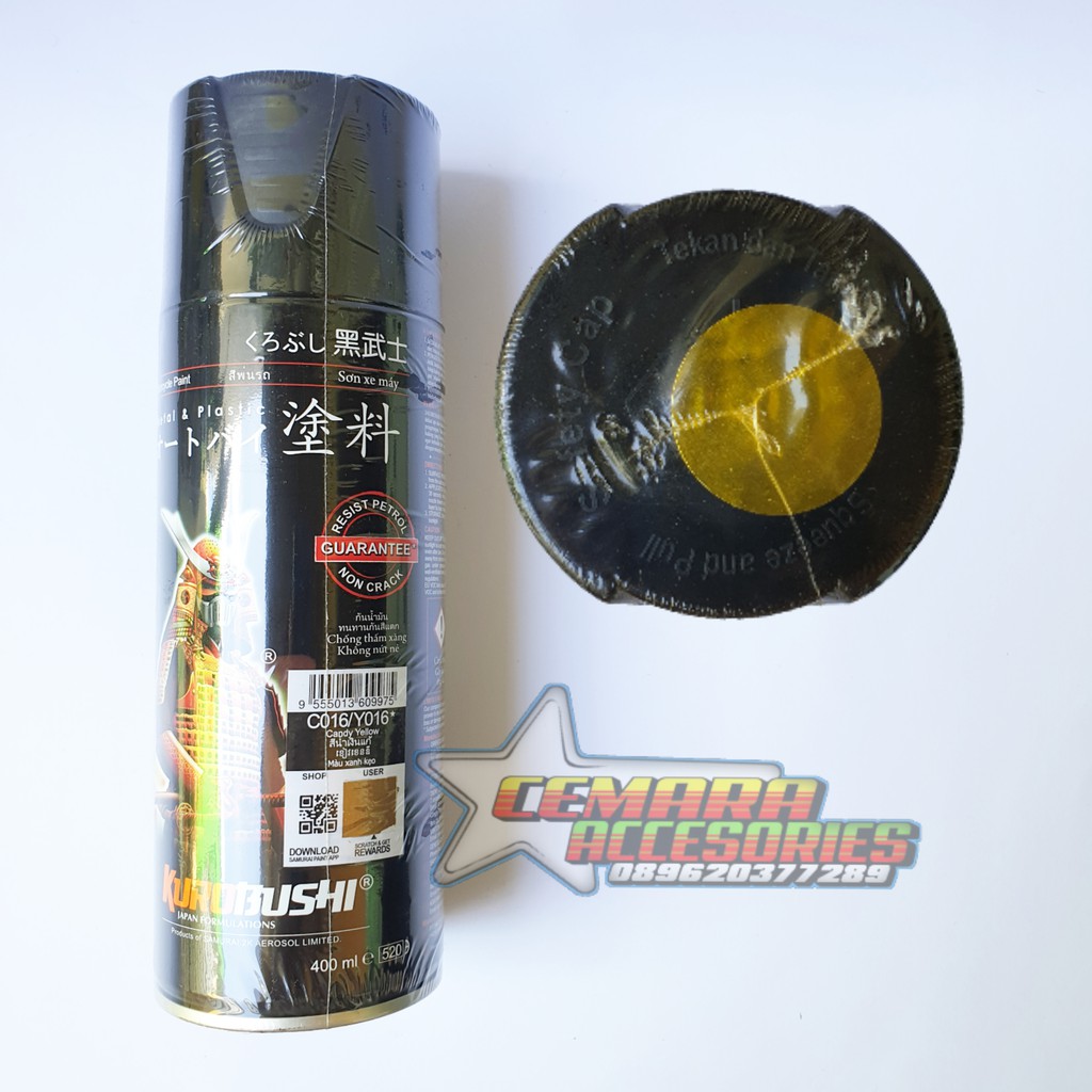 

Pilox Samurai Paint Candy Yellow Y016 400ml - Cat Semprot