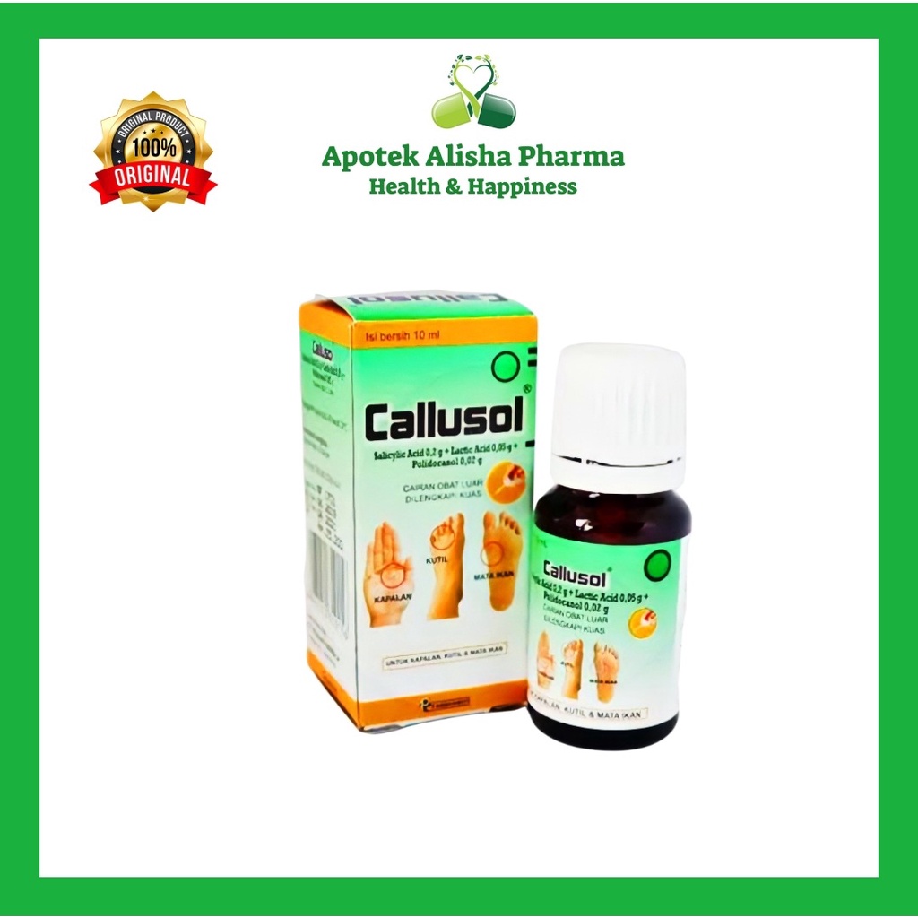 Callusol 10ml Obat Kutil/Mata Ikan/Kapalan Telapak Kaki/Tangan/Kutil Kelamin Pria/Wanita/Calusol/Kalusol