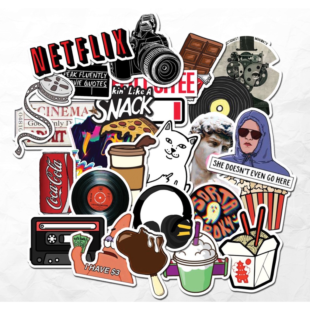 

Sticker Pack Murah MOVIES Aesthetic Sticker Tumblr 26PCS