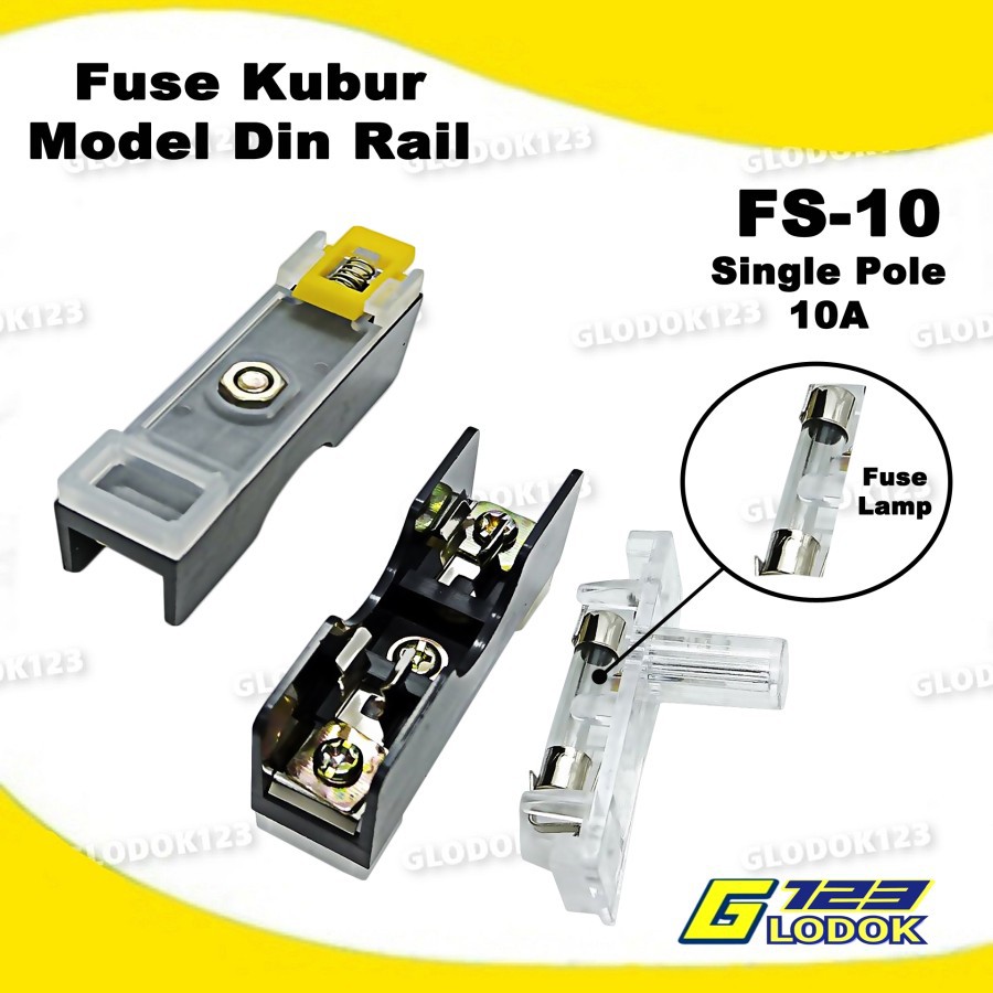 Fuse Holder/Fuse Kubur Din Rel FS-10