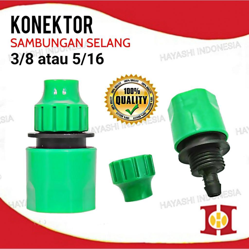 Konektor Selang Pompa 3 per 8 dan 5 per 16 DC 12V Quick Release-5 pcs