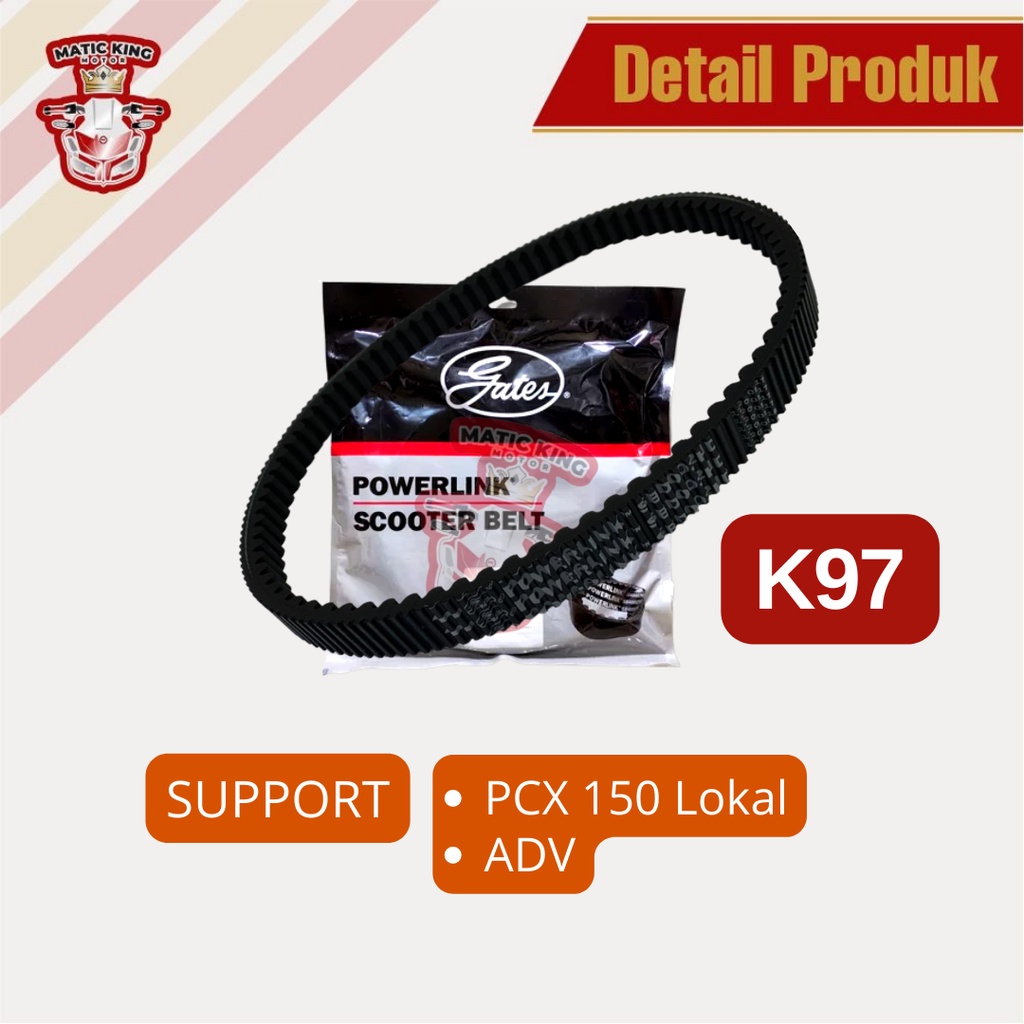 Vanbelt V belt Fanbelt PCX 150 lokal CBU Thailand ADV Gates Powerlink Made in Thailand