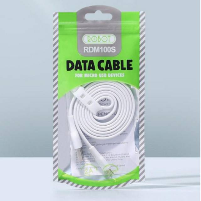 KABEL DATA MICRO USB FAST CHARGING 2A 100CM ROBOT RDM100S