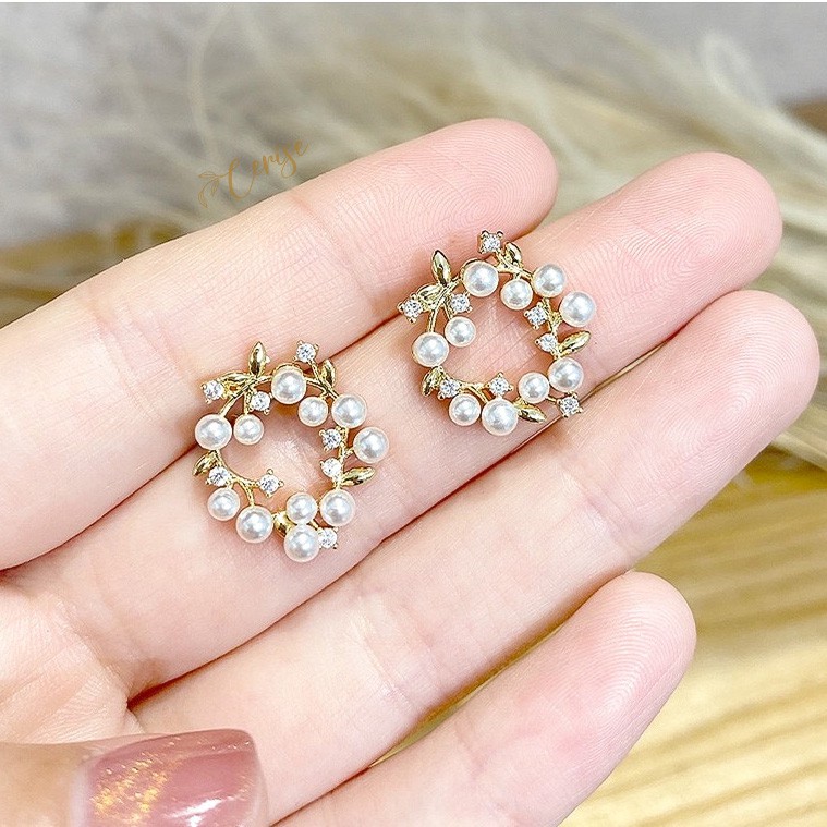 Fedora Earrings | Anting tusuk korea mutiara cantik aksesoris wanita korean style trendy stylish