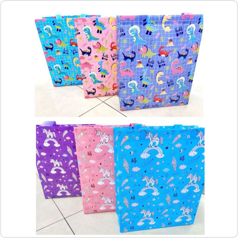 

(TERLARIS) 1PCS GOODIE BAG ULANG TAHUN TAS KARUNG PLASTIK GOODIE BAG UNICORN SATUAN