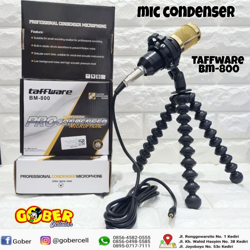 Mic condenser taffware bm800 suara jernih model bagus