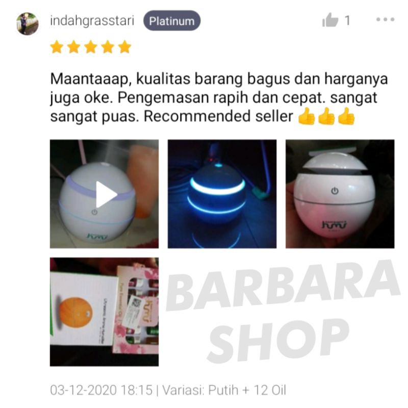 Diffuser Difuser Aromatherapy Aromaterapi Humidifier Ultrasonic Taffware Pelembab Pewangi Ruangan