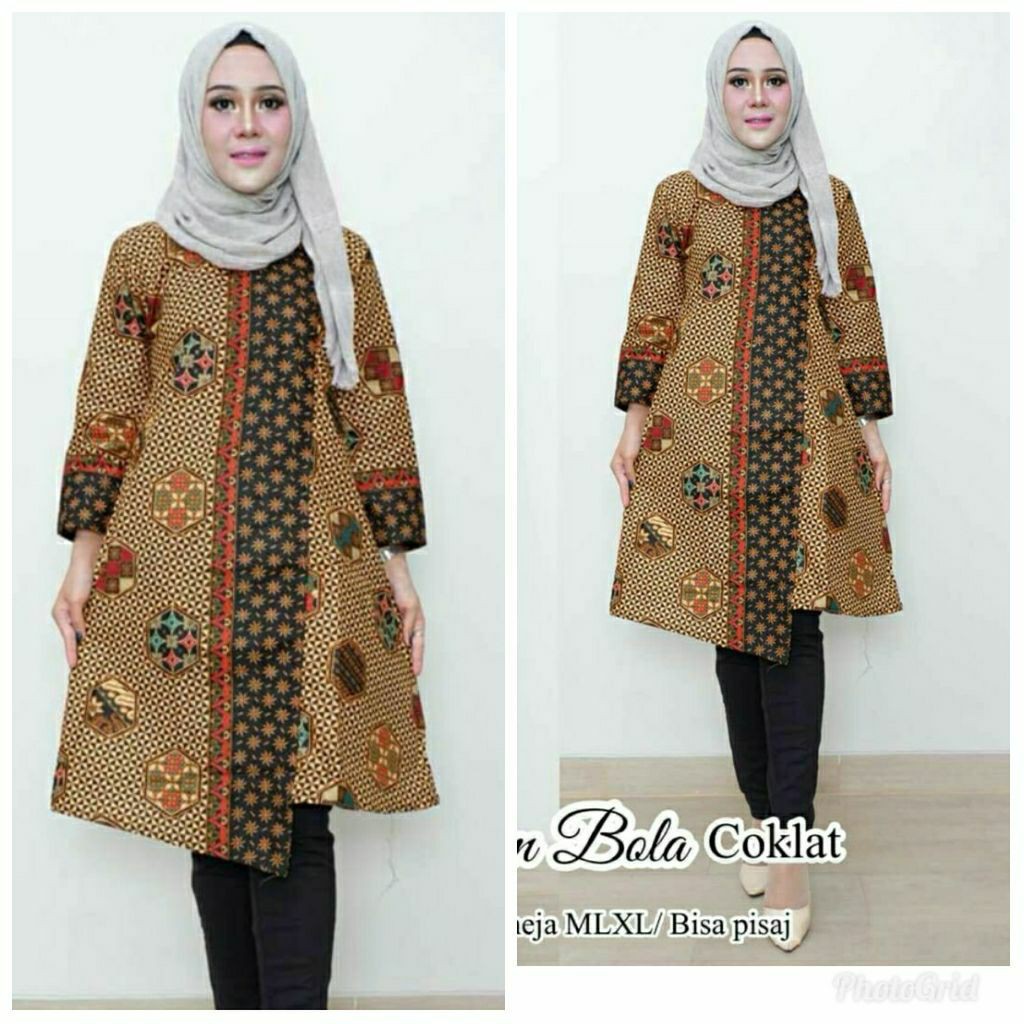 Hot Promo Tunik Atasan Batik Wanita Baju Batik Seragam Kantor Guru Modern