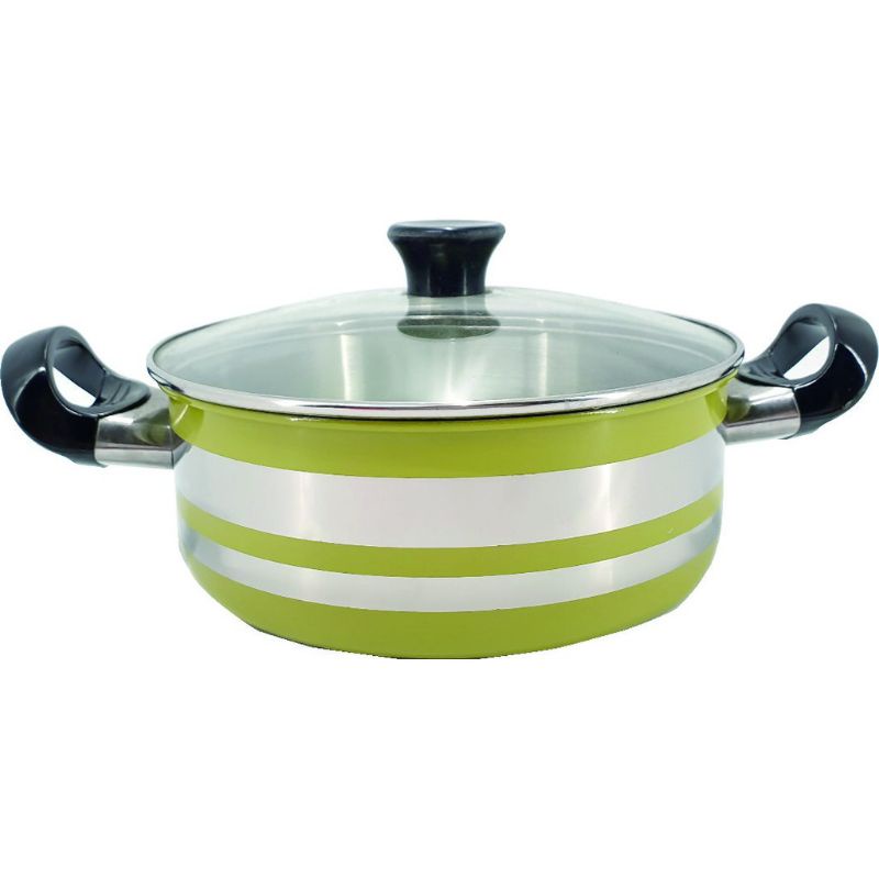 MASPION MAXIM Panci Dutch Oven Stainless 20 cm COLOURIS Skyline Maxim DENGAN TUTUP KACA  WARNA RANDOM  MAXIM COLOURIS SKYLINE STAINLESS STEEL PANCI SAUCEPOT DUCTH OVEN 20 CM