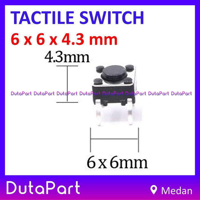 Tactile Switch Push Button 6x6x4.3 mm 6x6 x 4.3mm PCB Mount Mini Micro