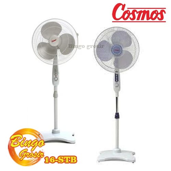 KIPAS ANGIN BERDIRI STAND FAN COSMOS 16-STB - Abu-abu Muda
