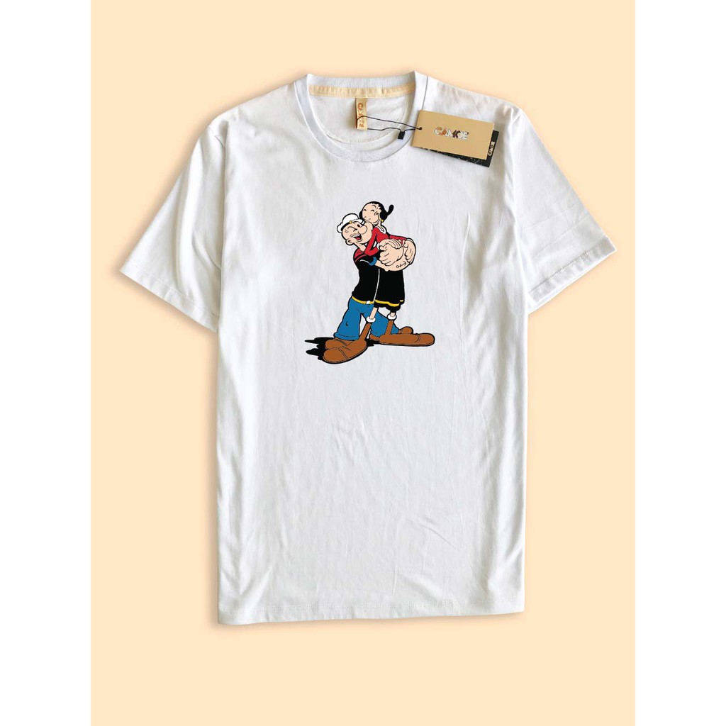 kaos baju tshirt premium desain popeye and olive
