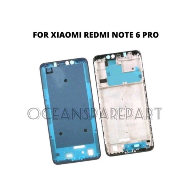 FRAME LCD TULANG TENGAH TATAKAN LCD XIAOMI REDMI NOTE 6 PRO ORIGINAL