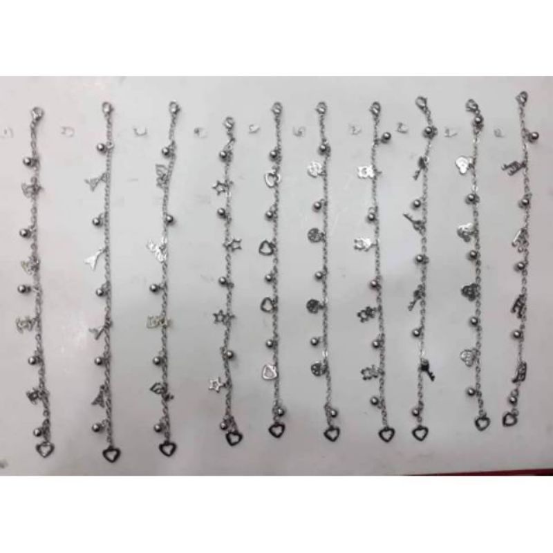 Gelang Kaki Besi Putih Asli