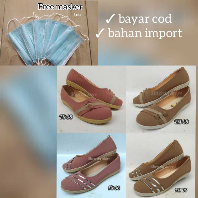 JAHIT SOL !!! FLATSHOES CANTIK /BALET /SEPATU WANITA /SEPATU CASUAL /KERJA KANTOR /SEPATU KULIAH