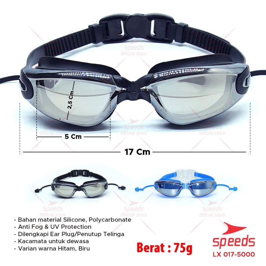 Kacamata Renang dewasa Goggles Antifog &amp; UV Shield LX 5000