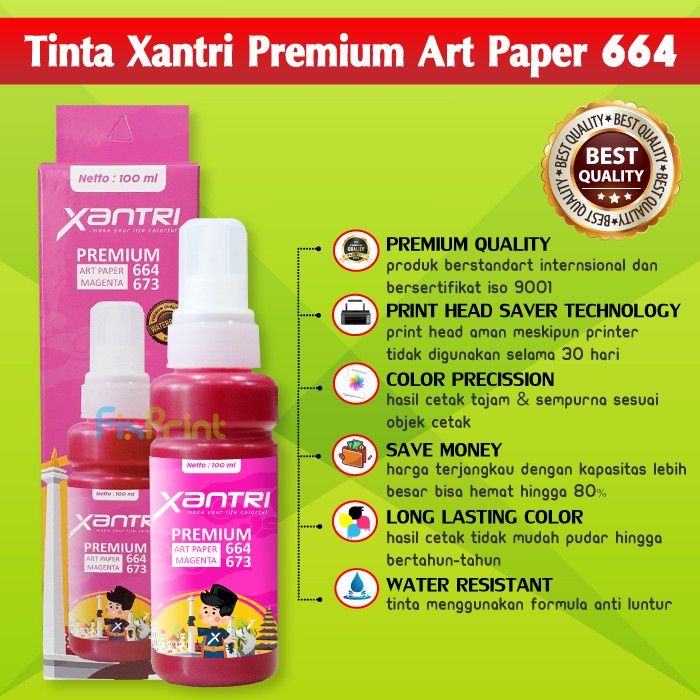 Tinta ARTPAPER XANTRI EPSN 664 L110 L120 L210 L220 L300 L310 L350 L121