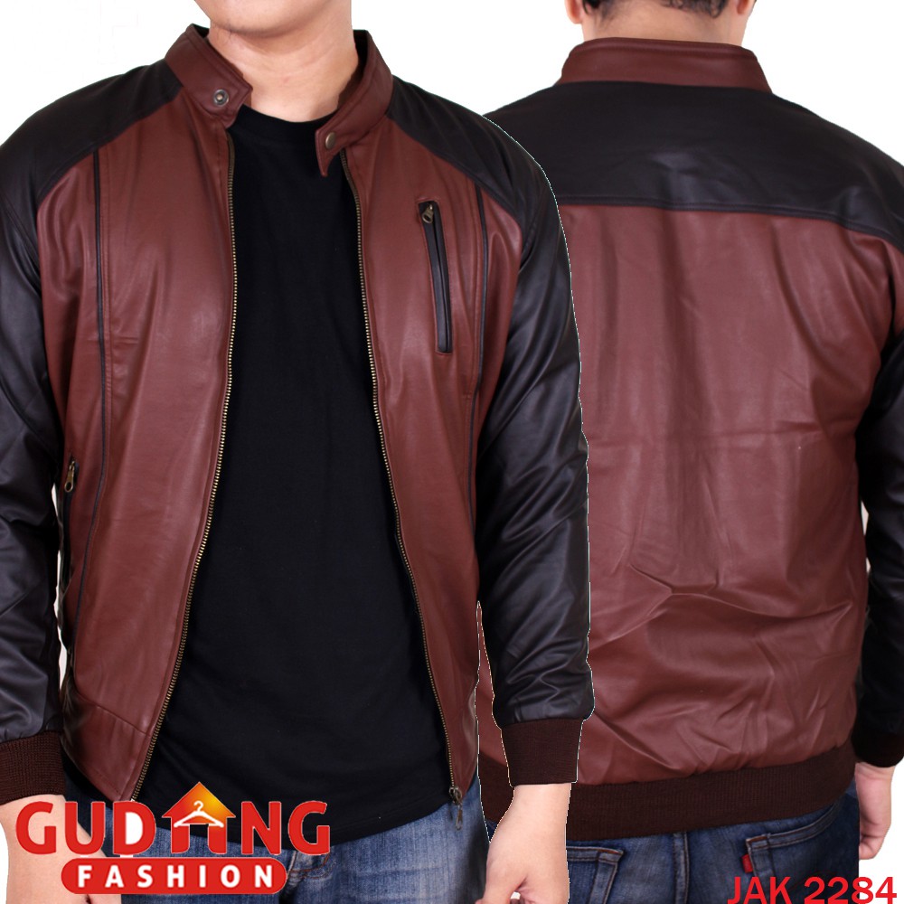 Jaket Kulit Oscar Pria Casual JAK 2284