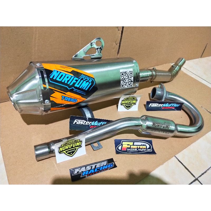 Knalpot Norifumi TREX SS Pnp untuk KLX/CRF/WR155