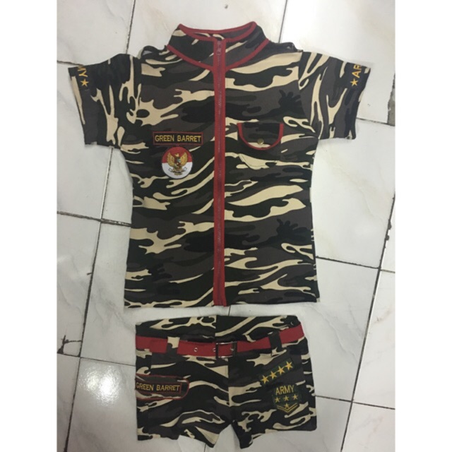 baju senam/senam army/senam karakter superhero