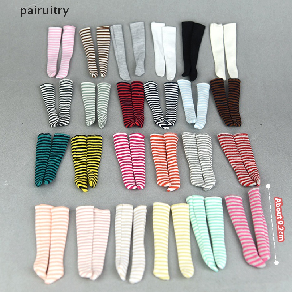 1 Pasang Kaus Kaki Motif Garis Untuk Aksesoris Boneka Blyth licca BJD 28-30cm 1 / 6