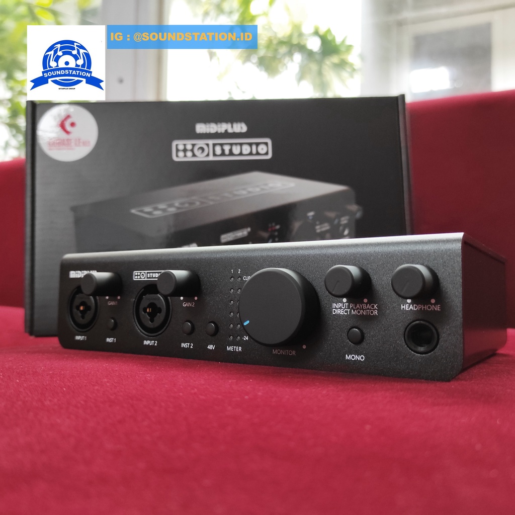 MIDIPLUS STUDIO 2 PRO BLACK AUDIO INTERFACE SOUNDCARD 2 CHANNEL